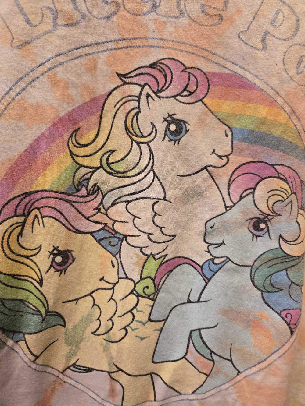 My Little Pony Tie Dye Tee Rainbow Graphic Y2K Oversized M - Picture 5 of 8